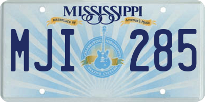 MS license plate MJI285