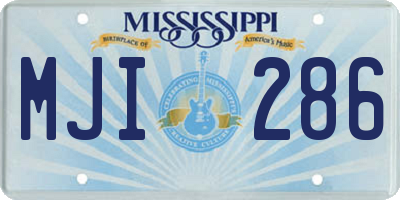 MS license plate MJI286