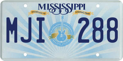 MS license plate MJI288