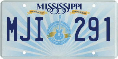 MS license plate MJI291