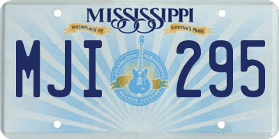 MS license plate MJI295