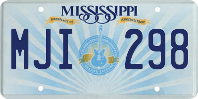 MS license plate MJI298