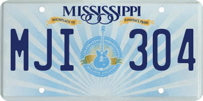 MS license plate MJI304