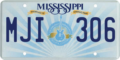 MS license plate MJI306