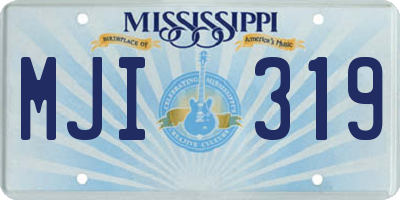 MS license plate MJI319