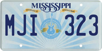 MS license plate MJI323