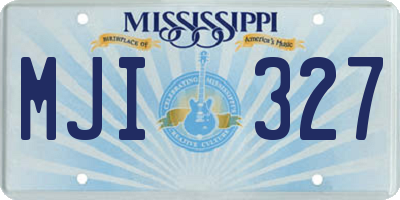 MS license plate MJI327