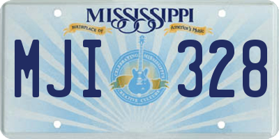 MS license plate MJI328