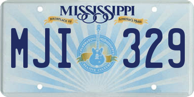 MS license plate MJI329