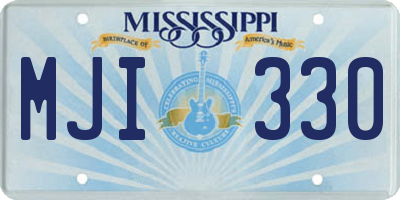 MS license plate MJI330