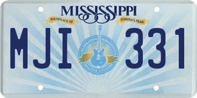 MS license plate MJI331
