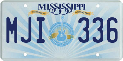 MS license plate MJI336