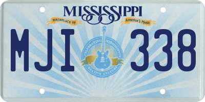 MS license plate MJI338