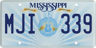MS license plate MJI339