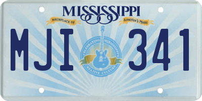 MS license plate MJI341