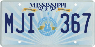 MS license plate MJI367