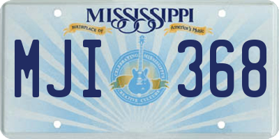 MS license plate MJI368