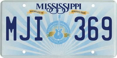MS license plate MJI369