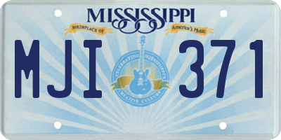 MS license plate MJI371