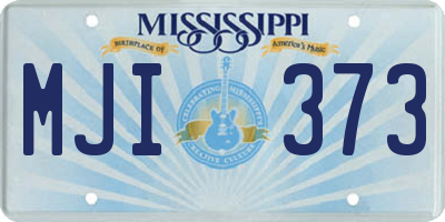MS license plate MJI373