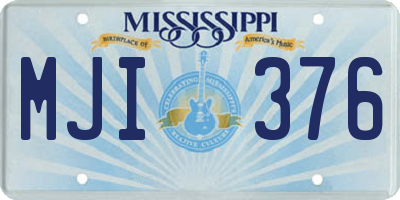 MS license plate MJI376