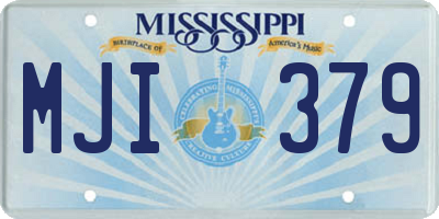 MS license plate MJI379