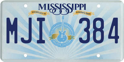 MS license plate MJI384