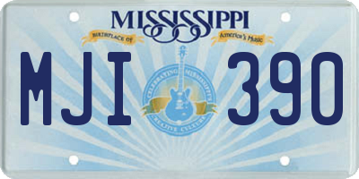 MS license plate MJI390