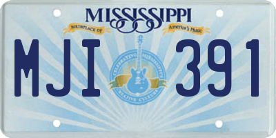 MS license plate MJI391