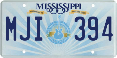 MS license plate MJI394