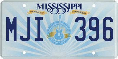 MS license plate MJI396