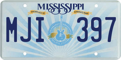 MS license plate MJI397