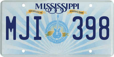 MS license plate MJI398