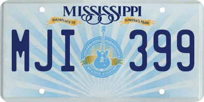 MS license plate MJI399