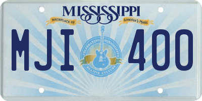 MS license plate MJI400
