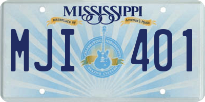 MS license plate MJI401