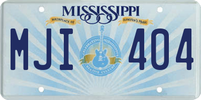 MS license plate MJI404