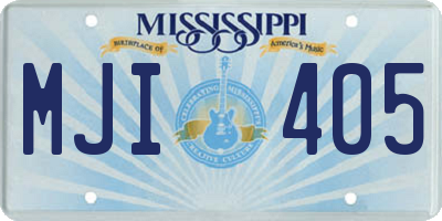 MS license plate MJI405
