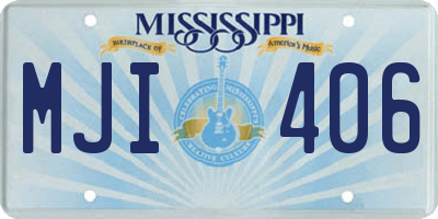 MS license plate MJI406