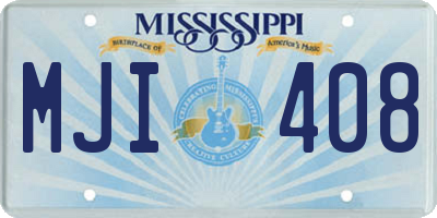 MS license plate MJI408