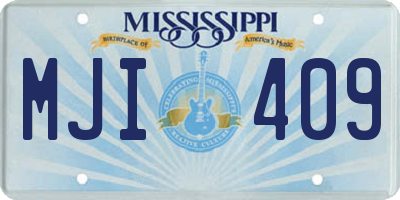 MS license plate MJI409