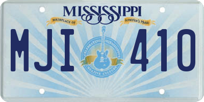 MS license plate MJI410