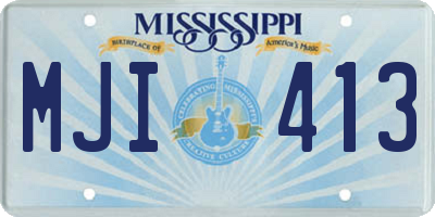 MS license plate MJI413