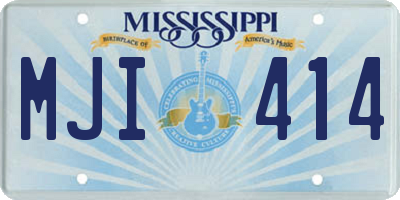 MS license plate MJI414