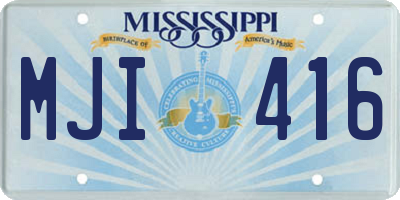 MS license plate MJI416