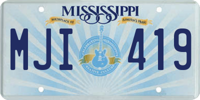 MS license plate MJI419