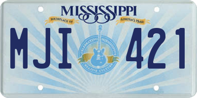 MS license plate MJI421