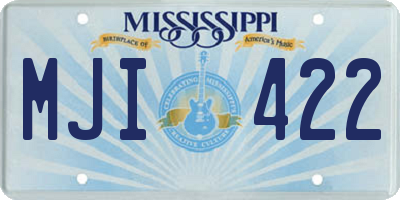 MS license plate MJI422