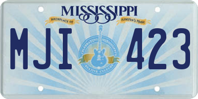 MS license plate MJI423
