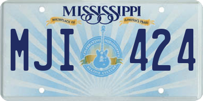 MS license plate MJI424